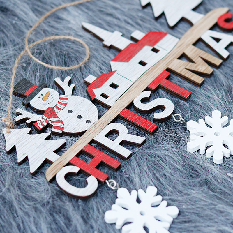 Christmas wooden door hangings