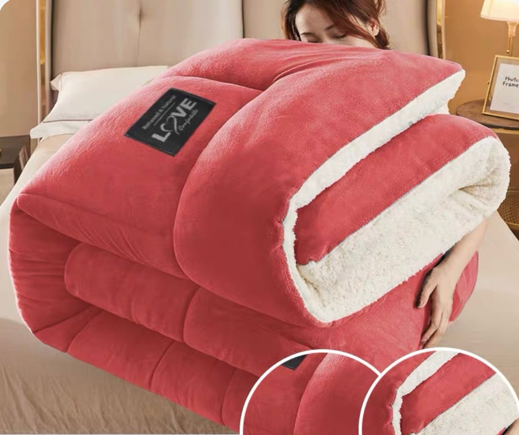 Winter Lambskin Velvet Quilt Core