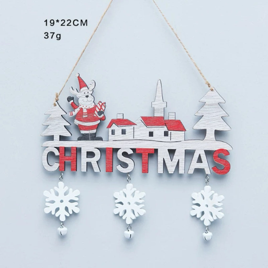 Christmas wooden door hangings