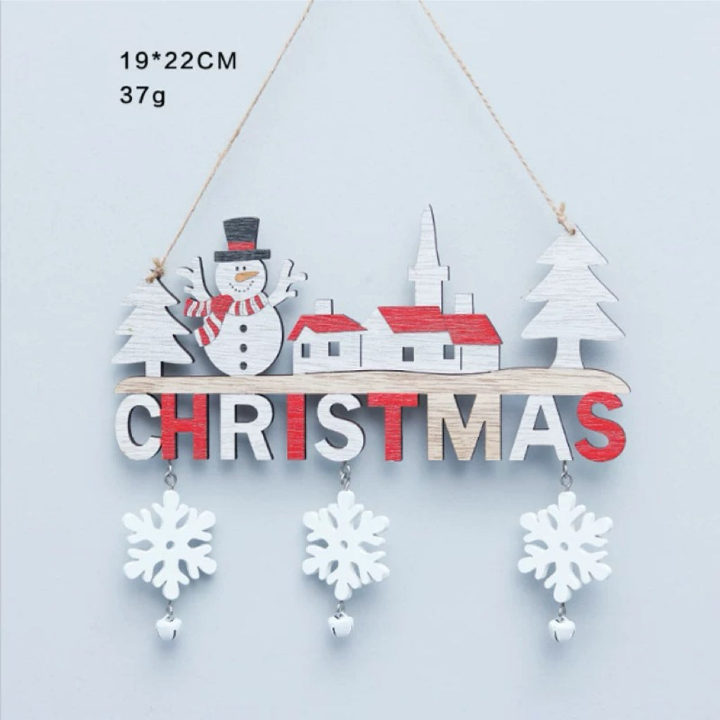 Christmas wooden door hangings