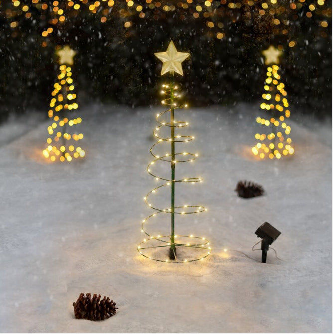 LED-lit spiral Christmas tree decoration