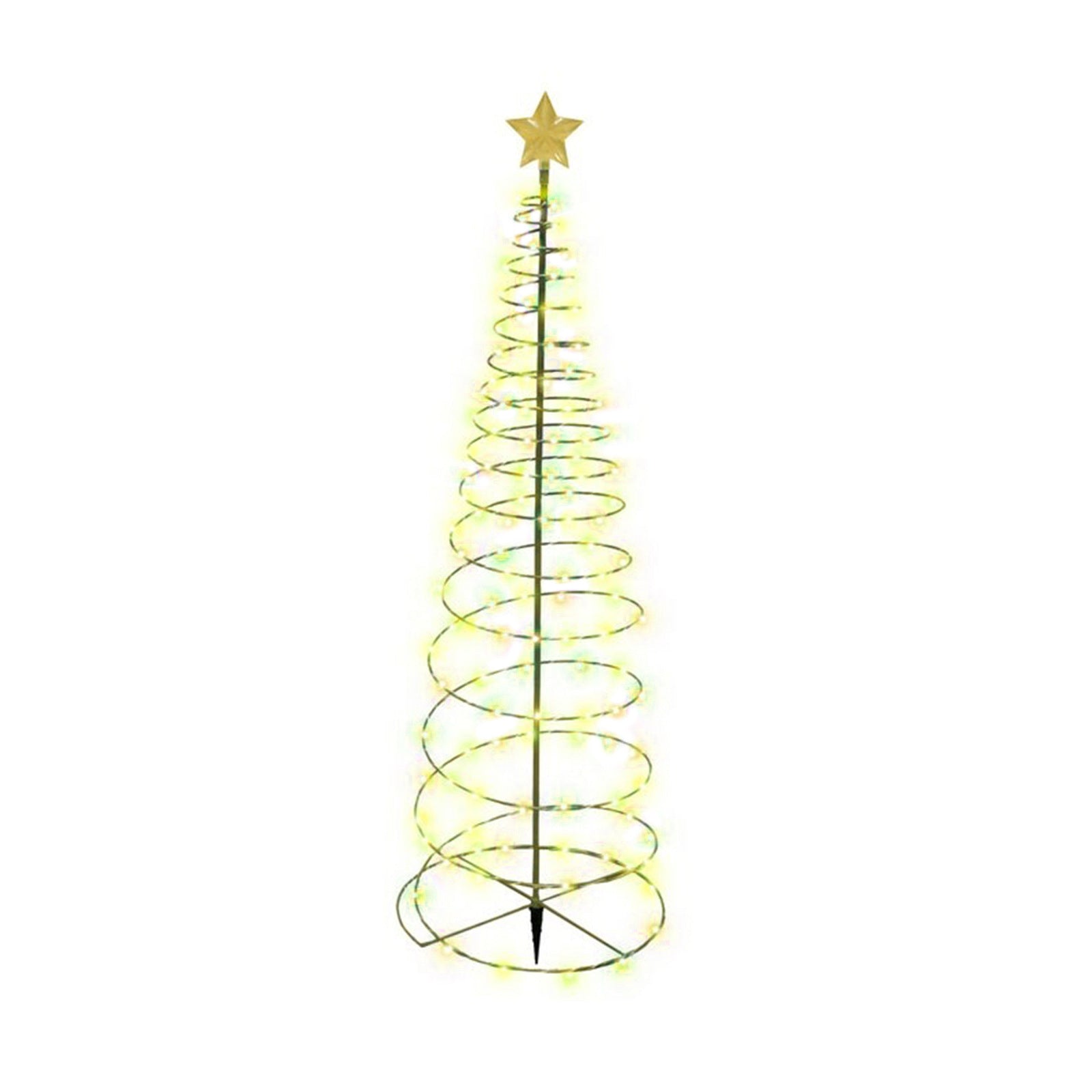 LED-lit spiral Christmas tree decoration