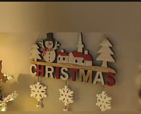 Christmas wooden door hangings